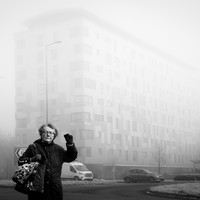 Woman in Fog