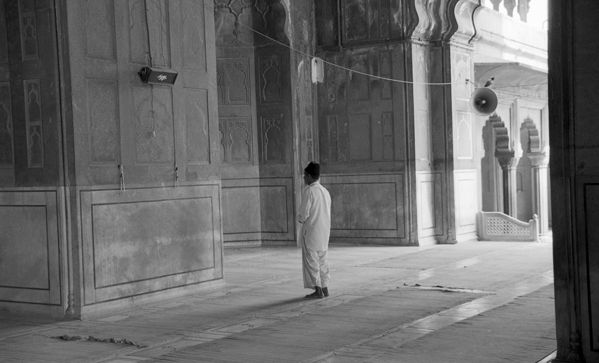 Man Waiting to Say a Prayer in Ladakh