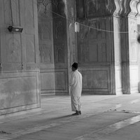 Man Waiting to Say a Prayer in Ladakh